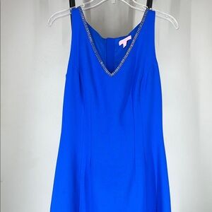 Lilly Pulitzer Vibrant Blue V-Neck Tank Top